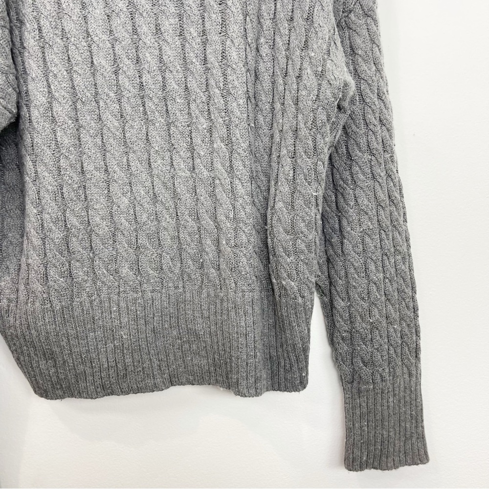 Favorite Daughter Cable Knit Turtleneck in Storm Cloud Gray Size Medium - Picture 3 of 8